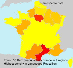 Surname Benzouaoui in France Surname Benzouaoui in France