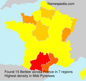 Surname Berbier in France Surname Berbier in France