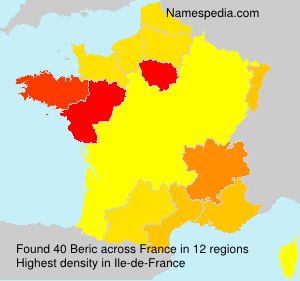 Surname Beric in France Surname Beric in France