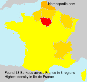 Surname Berkous in France Surname Berkous in France