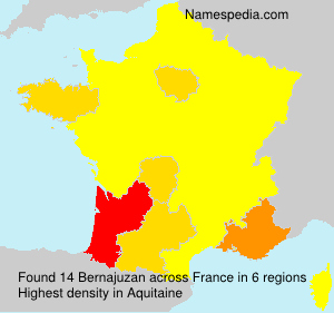 Surname Bernajuzan in France Surname Bernajuzan in France