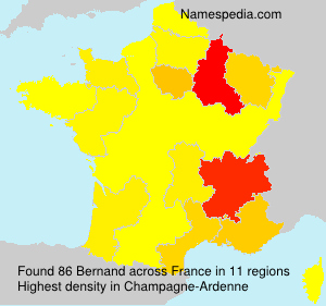 Surname Bernand in France Surname Bernand in France
