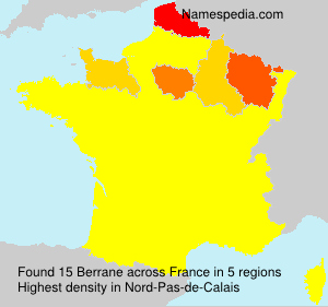 Surname Berrane in France Surname Berrane in France