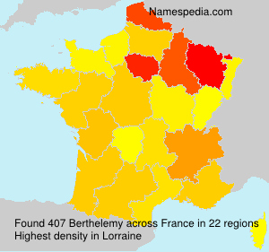 Surname Berthelemy in France Surname Berthelemy in France