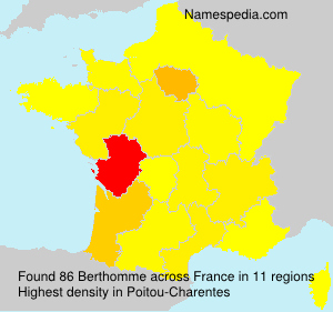 Surname Berthomme in France Surname Berthomme in France