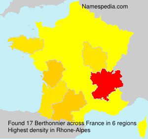 Surname Berthonnier in France Surname Berthonnier in France