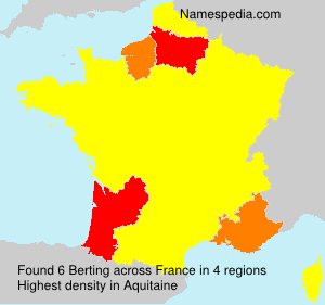 Surname Berting in France Surname Berting in France