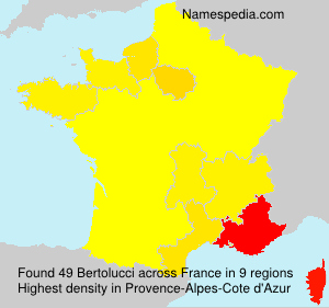 Surname Bertolucci in France Surname Bertolucci in France