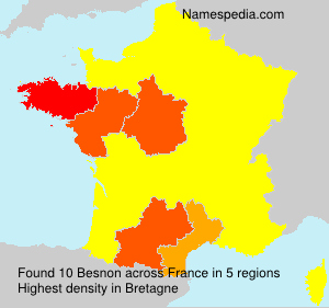 Surname Besnon in France Surname Besnon in France