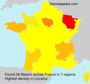 Surname Besoin in France Surname Besoin in France