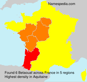 Surname Betaouaf in France Surname Betaouaf in France
