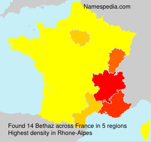 Surname Bethaz in France Surname Bethaz in France