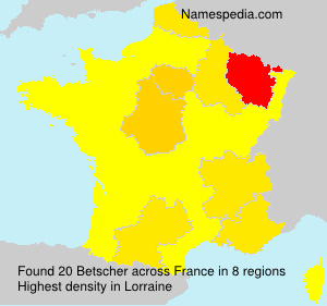 Surname Betscher in France Surname Betscher in France