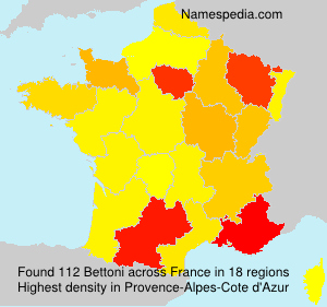 Surname Bettoni in France Surname Bettoni in France