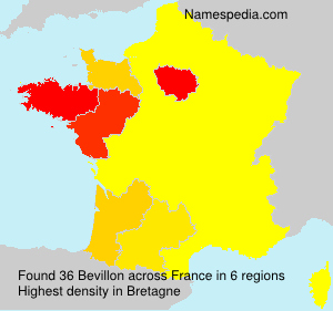 Surname Bevillon in France
