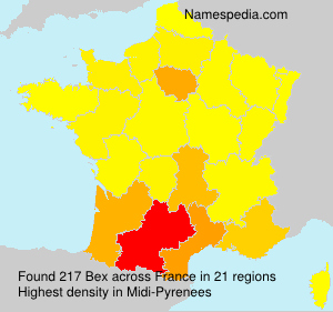 Surname Bex in France Surname Bex in France