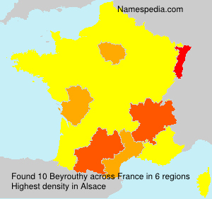 Surname Beyrouthy in France Surname Beyrouthy in France