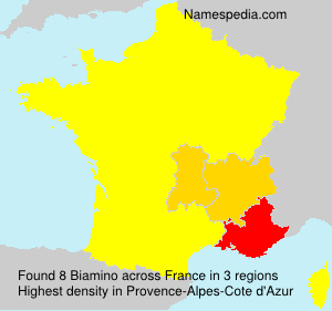 Surname Biamino in France Surname Biamino in France