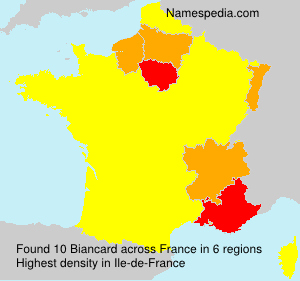 Surname Biancard in France Surname Biancard in France