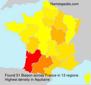 Surname Biason in France Surname Biason in France