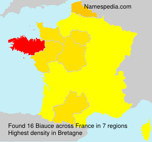 Surname Biauce in France Surname Biauce in France
