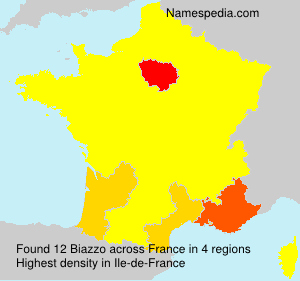 Surname Biazzo in France