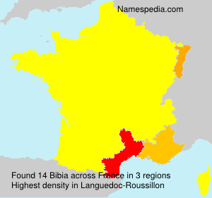 Surname Bibia in France Surname Bibia in France
