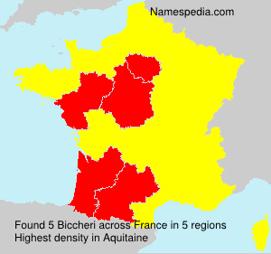 Surname Biccheri in France Surname Biccheri in France