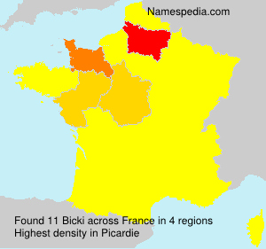 Surname Bicki in France Surname Bicki in France