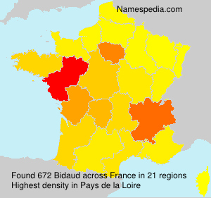 Surname Bidaud in France Surname Bidaud in France