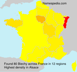 Surname Biechy in France Surname Biechy in France