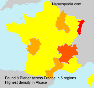 Surname Biener in France Surname Biener in France