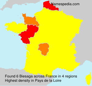 Surname Biesaga in France Surname Biesaga in France
