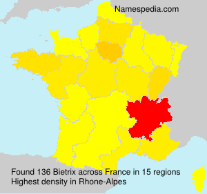 Surname Bietrix in France Surname Bietrix in France