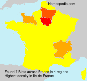 Surname Biets in France Surname Biets in France