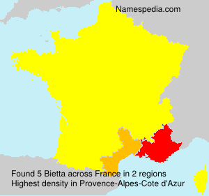 Surname Bietta in France Surname Bietta in France