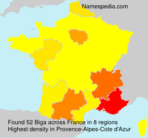 Surname Biga in France Surname Biga in France