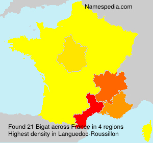 Surname Bigat in France Surname Bigat in France