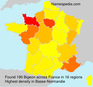 Surname Bigeon in France Surname Bigeon in France