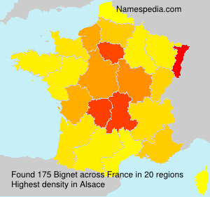 Surname Bignet in France Surname Bignet in France