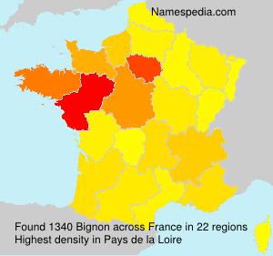 Surname Bignon in France Surname Bignon in France
