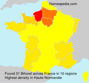 Surname Bihorel in France