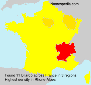 Surname Bilardo in France Surname Bilardo in France