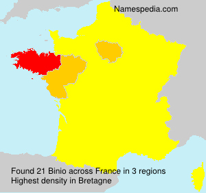Surname Binio in France Surname Binio in France