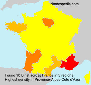 Surname Binst in France Surname Binst in France