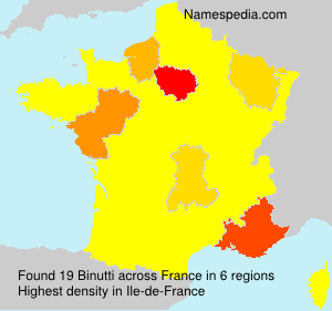 Surname Binutti in France Surname Binutti in France