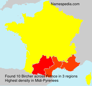 Surname Bircher in France Surname Bircher in France