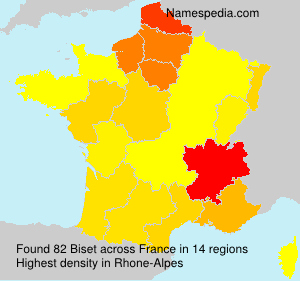 Surname Biset in France Surname Biset in France