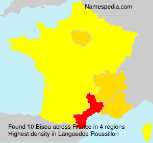 Surname Bisou in France Surname Bisou in France