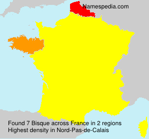 Surname Bisque in France Surname Bisque in France